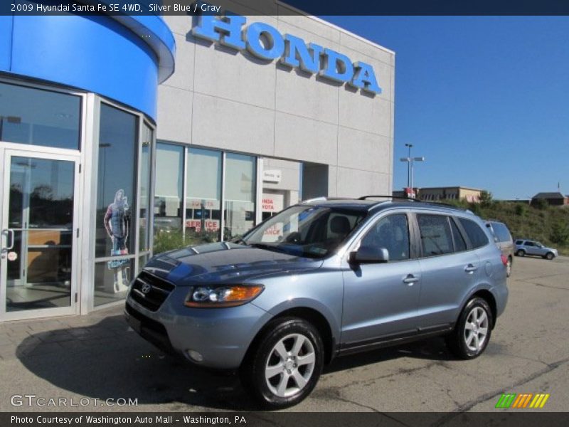 Silver Blue / Gray 2009 Hyundai Santa Fe SE 4WD