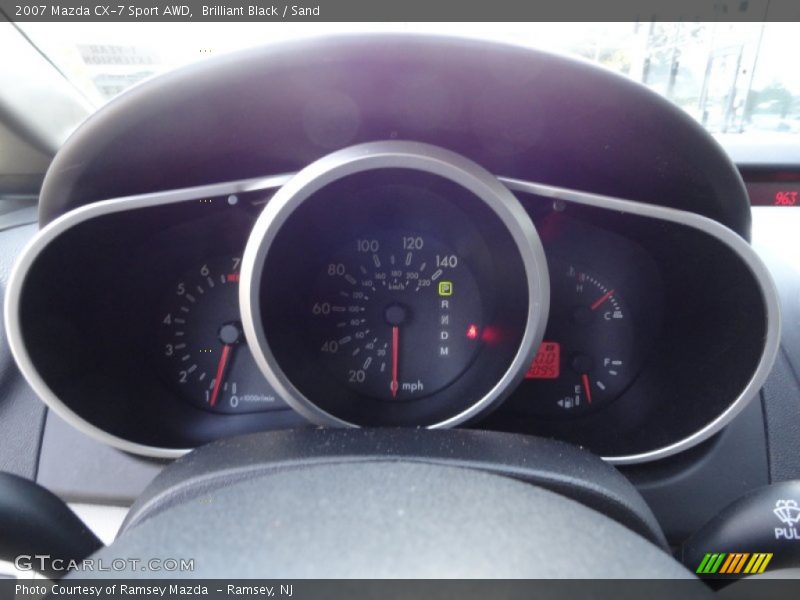 Brilliant Black / Sand 2007 Mazda CX-7 Sport AWD