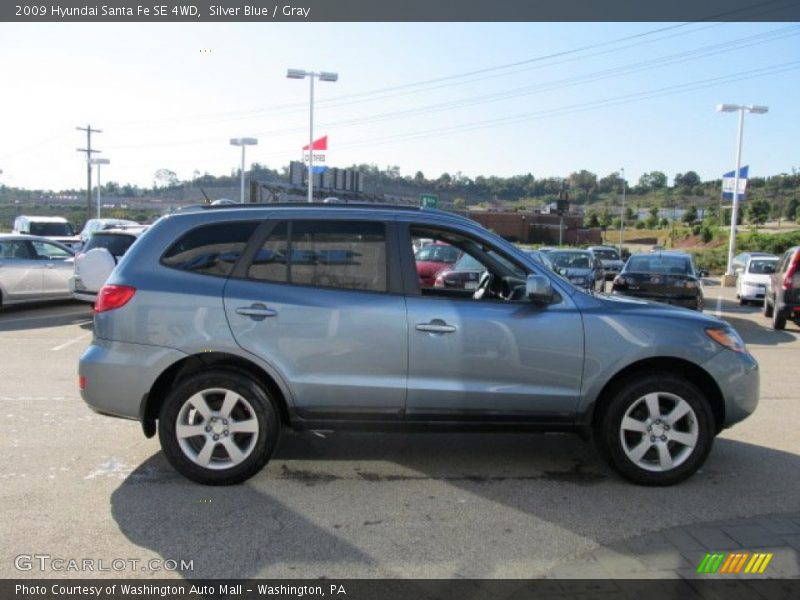 Silver Blue / Gray 2009 Hyundai Santa Fe SE 4WD