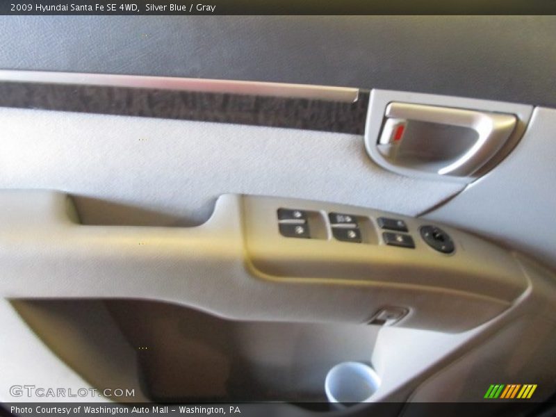 Silver Blue / Gray 2009 Hyundai Santa Fe SE 4WD