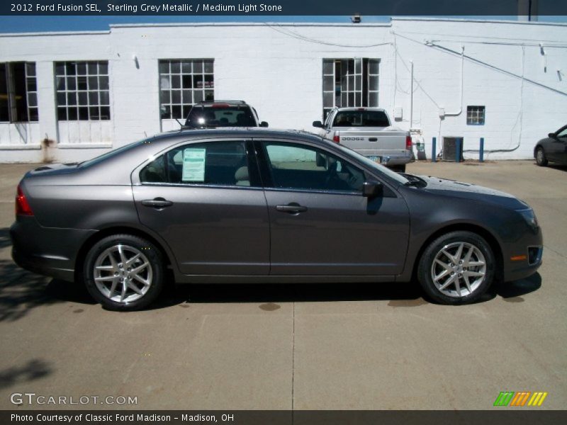 Sterling Grey Metallic / Medium Light Stone 2012 Ford Fusion SEL