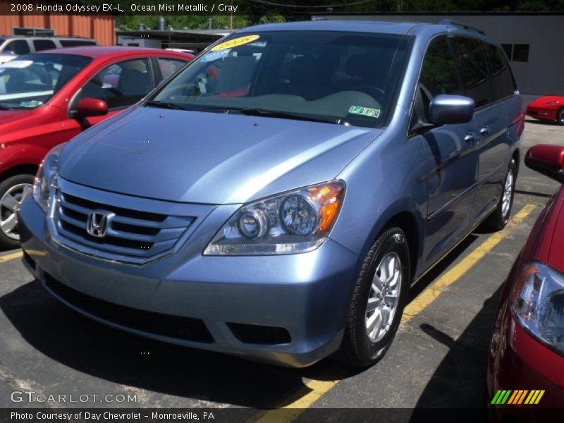 Ocean Mist Metallic / Gray 2008 Honda Odyssey EX-L