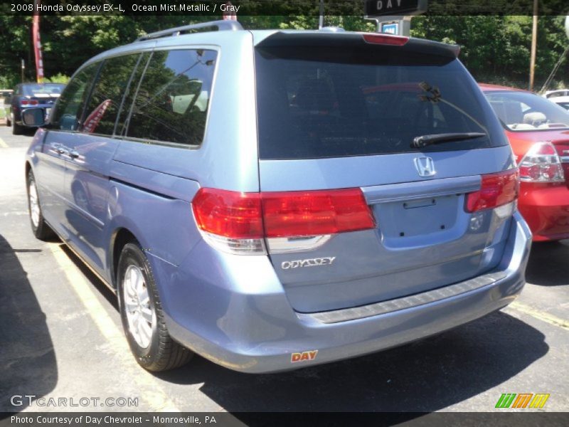 Ocean Mist Metallic / Gray 2008 Honda Odyssey EX-L