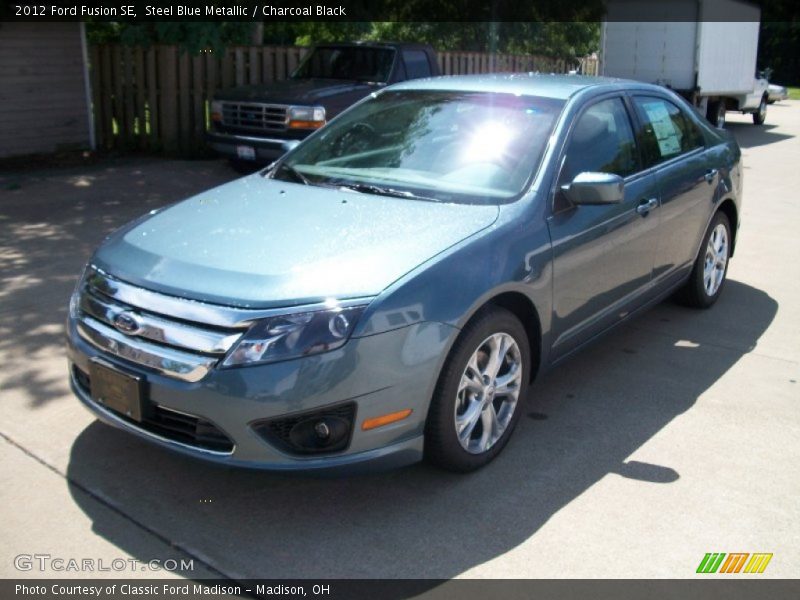 Steel Blue Metallic / Charcoal Black 2012 Ford Fusion SE