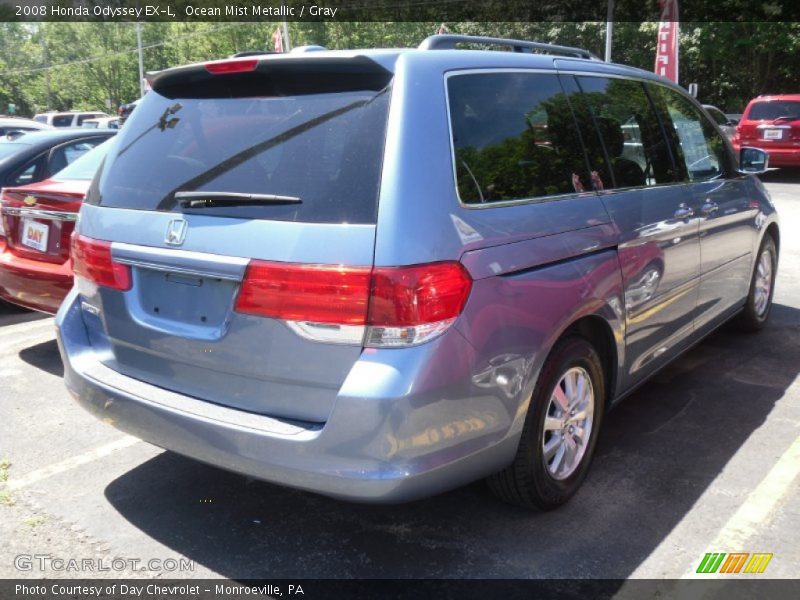 Ocean Mist Metallic / Gray 2008 Honda Odyssey EX-L