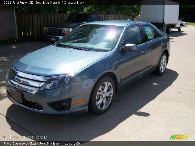 Steel Blue Metallic / Charcoal Black 2012 Ford Fusion SE