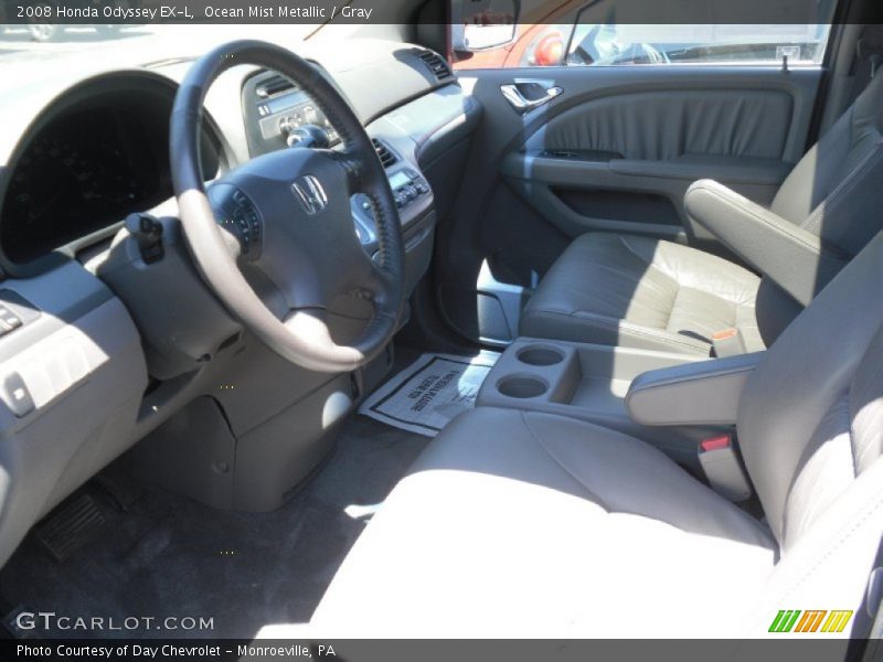 Ocean Mist Metallic / Gray 2008 Honda Odyssey EX-L