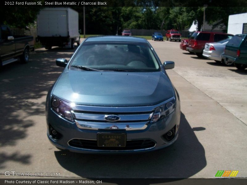 Steel Blue Metallic / Charcoal Black 2012 Ford Fusion SE