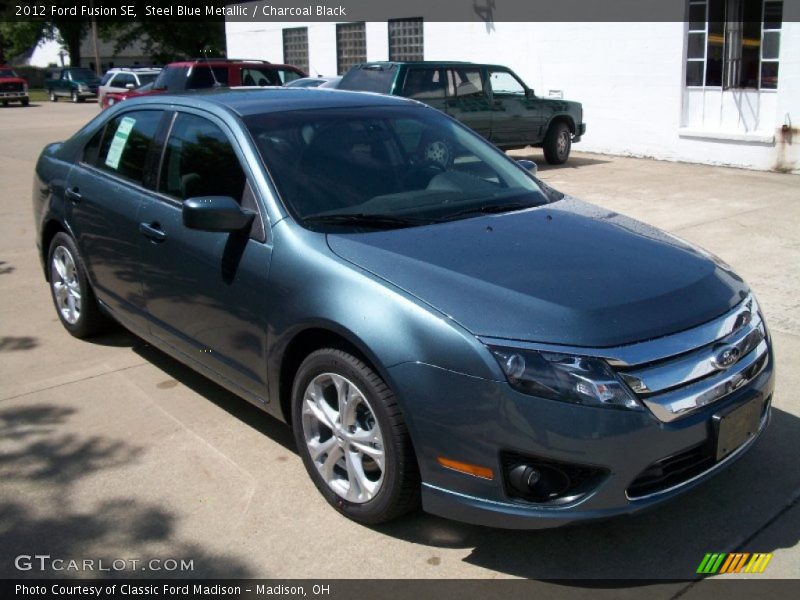 Steel Blue Metallic / Charcoal Black 2012 Ford Fusion SE