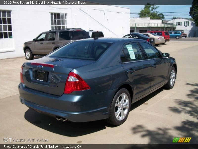Steel Blue Metallic / Charcoal Black 2012 Ford Fusion SE
