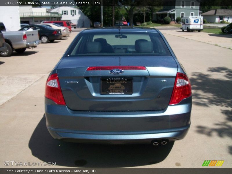 Steel Blue Metallic / Charcoal Black 2012 Ford Fusion SE