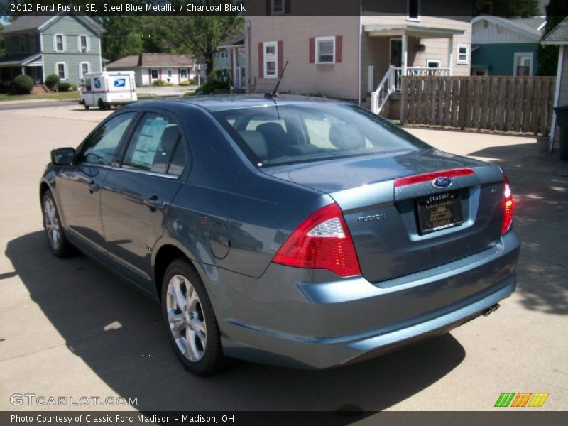 Steel Blue Metallic / Charcoal Black 2012 Ford Fusion SE