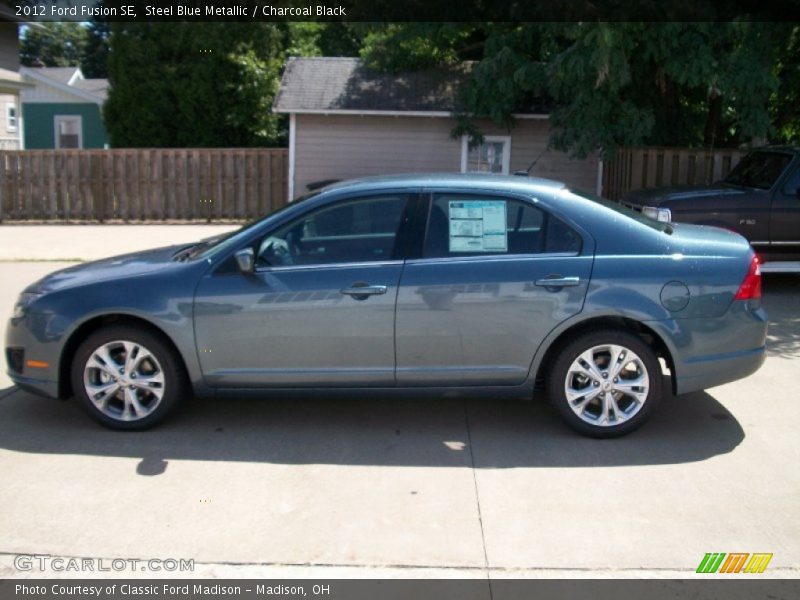 Steel Blue Metallic / Charcoal Black 2012 Ford Fusion SE