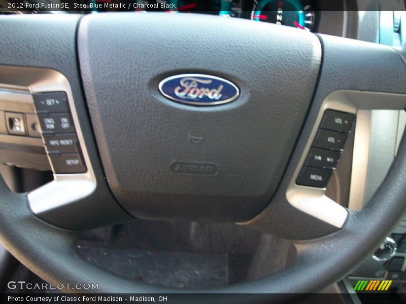 Steel Blue Metallic / Charcoal Black 2012 Ford Fusion SE