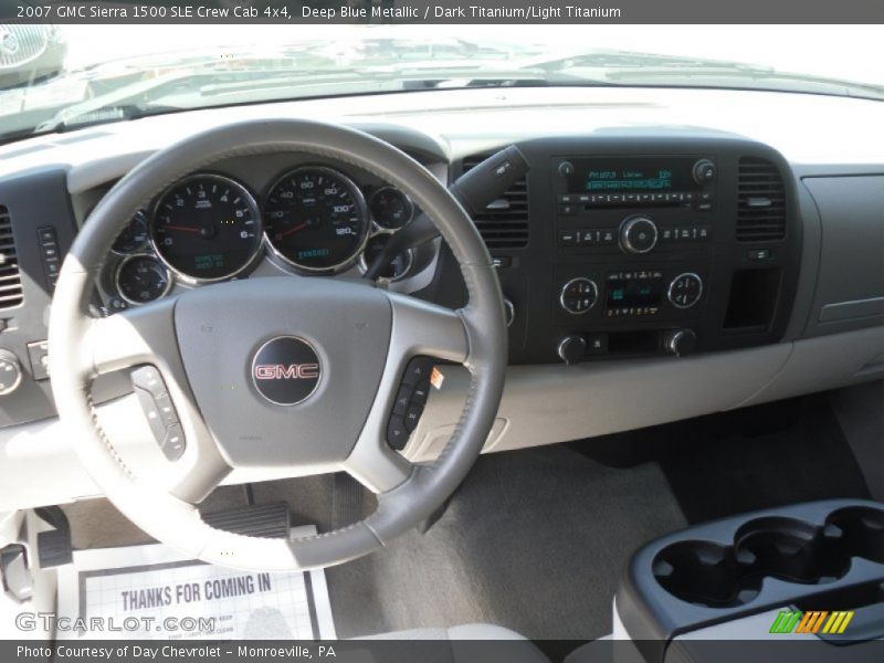 Deep Blue Metallic / Dark Titanium/Light Titanium 2007 GMC Sierra 1500 SLE Crew Cab 4x4