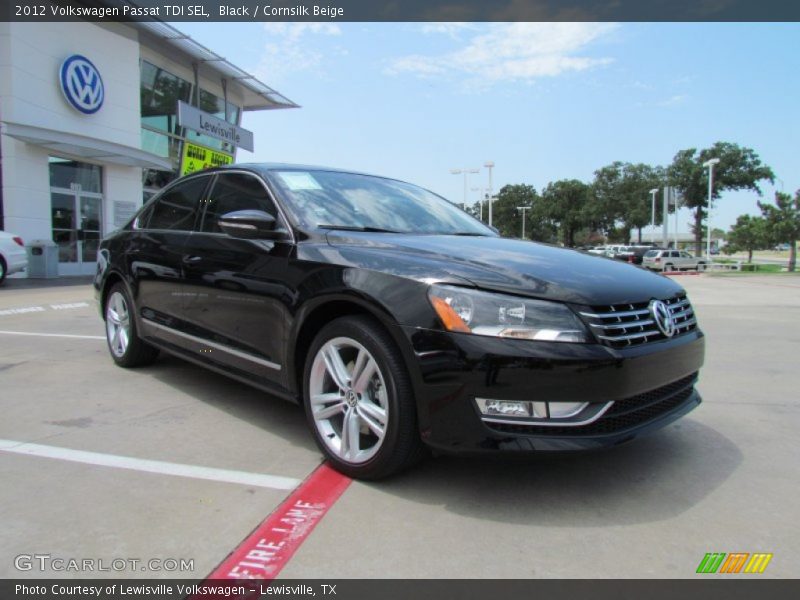 Black / Cornsilk Beige 2012 Volkswagen Passat TDI SEL