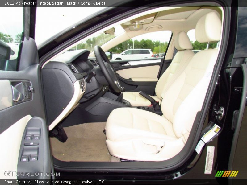 Black / Cornsilk Beige 2012 Volkswagen Jetta SE Sedan