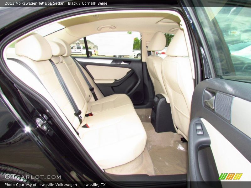 Black / Cornsilk Beige 2012 Volkswagen Jetta SE Sedan
