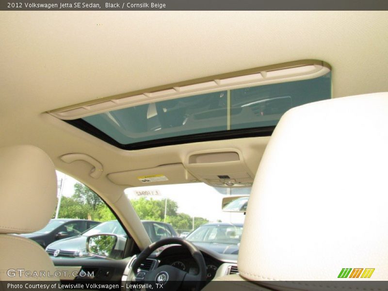 Black / Cornsilk Beige 2012 Volkswagen Jetta SE Sedan
