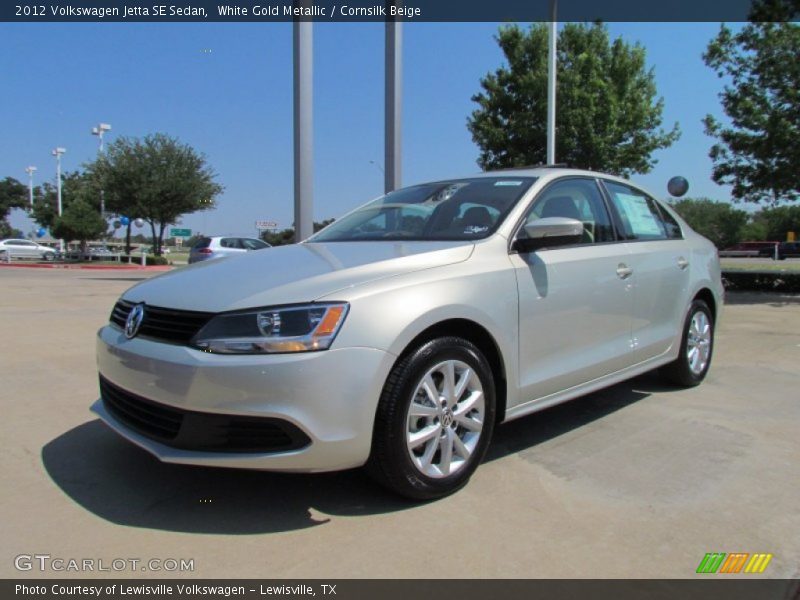 White Gold Metallic / Cornsilk Beige 2012 Volkswagen Jetta SE Sedan