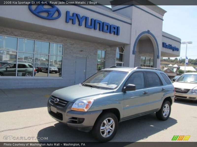 Royal Jade Green Metallic / Beige 2008 Kia Sportage EX V6 4x4