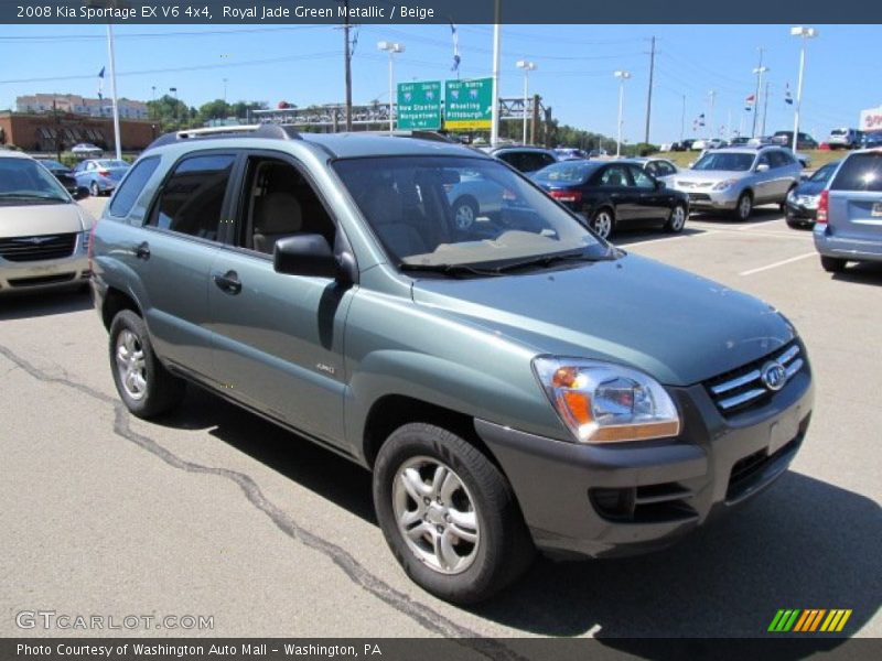 Royal Jade Green Metallic / Beige 2008 Kia Sportage EX V6 4x4