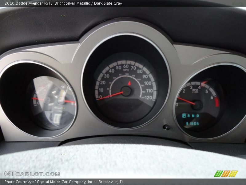 Bright Silver Metallic / Dark Slate Gray 2010 Dodge Avenger R/T
