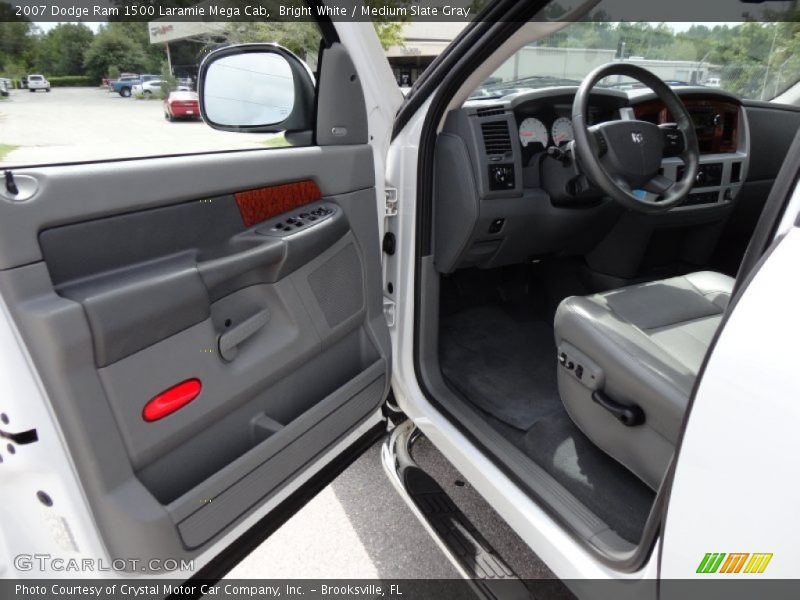 Bright White / Medium Slate Gray 2007 Dodge Ram 1500 Laramie Mega Cab