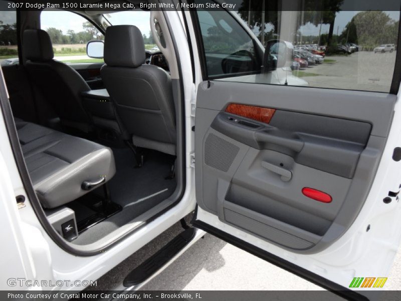 Bright White / Medium Slate Gray 2007 Dodge Ram 1500 Laramie Mega Cab