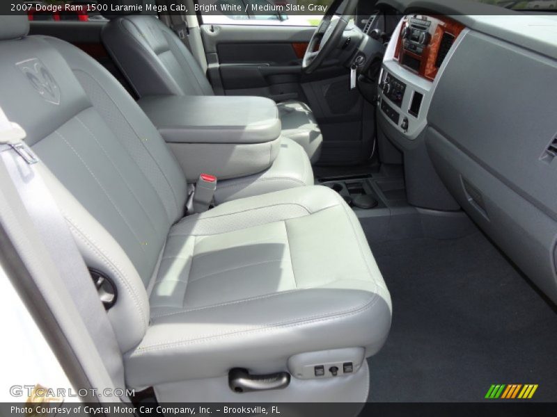 Bright White / Medium Slate Gray 2007 Dodge Ram 1500 Laramie Mega Cab