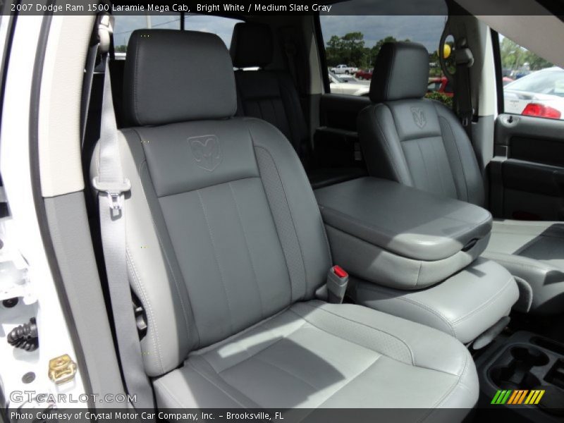 Bright White / Medium Slate Gray 2007 Dodge Ram 1500 Laramie Mega Cab