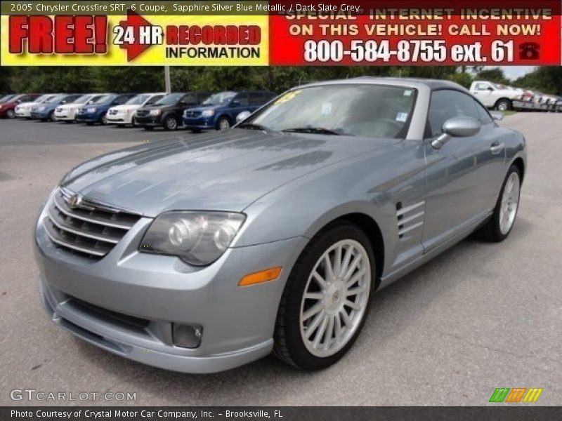 Sapphire Silver Blue Metallic / Dark Slate Grey 2005 Chrysler Crossfire SRT-6 Coupe
