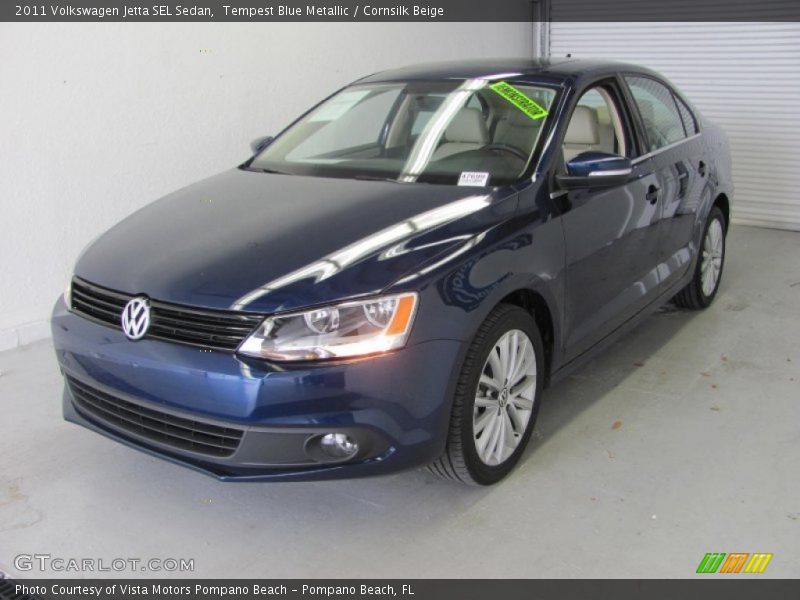 Tempest Blue Metallic / Cornsilk Beige 2011 Volkswagen Jetta SEL Sedan