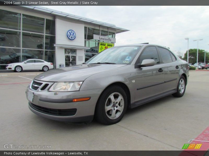 Steel Gray Metallic / Slate Gray 2004 Saab 9-3 Linear Sedan