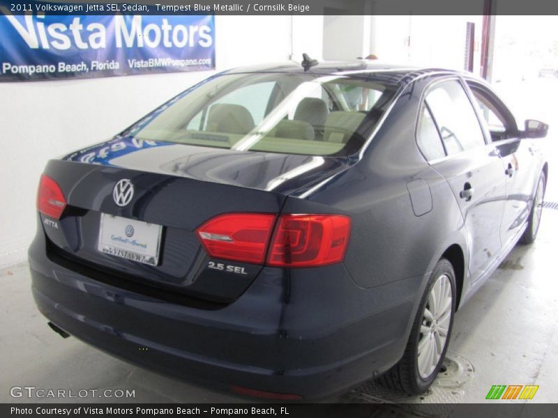 Tempest Blue Metallic / Cornsilk Beige 2011 Volkswagen Jetta SEL Sedan