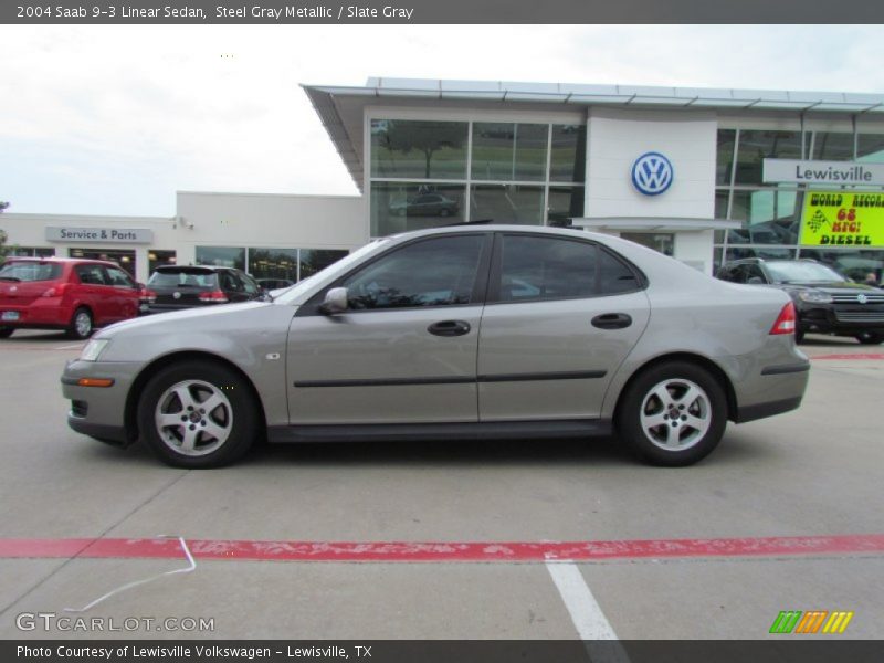 Steel Gray Metallic / Slate Gray 2004 Saab 9-3 Linear Sedan
