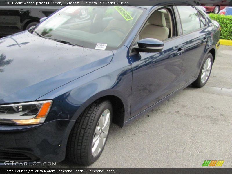 Tempest Blue Metallic / Cornsilk Beige 2011 Volkswagen Jetta SEL Sedan