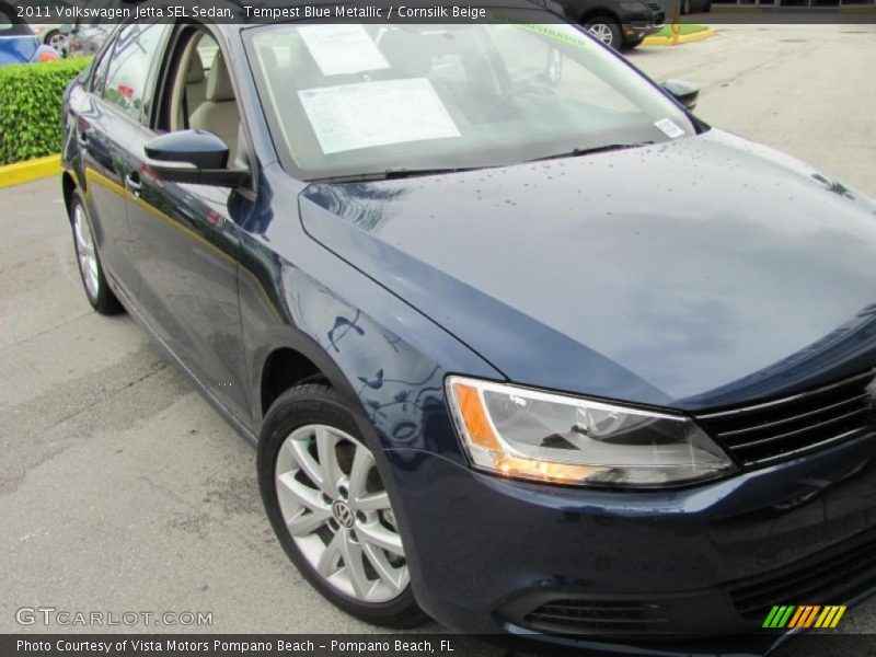 Tempest Blue Metallic / Cornsilk Beige 2011 Volkswagen Jetta SEL Sedan