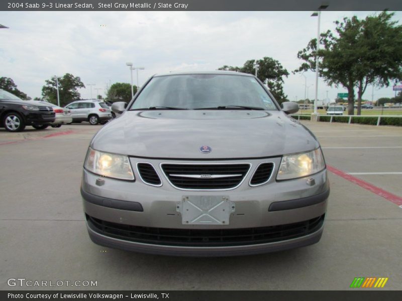 Steel Gray Metallic / Slate Gray 2004 Saab 9-3 Linear Sedan