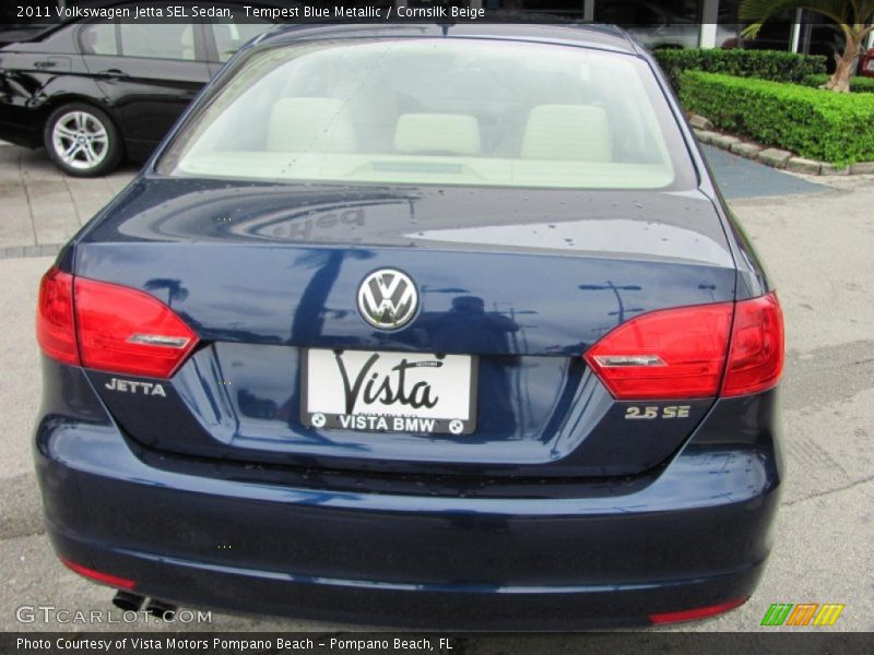 Tempest Blue Metallic / Cornsilk Beige 2011 Volkswagen Jetta SEL Sedan