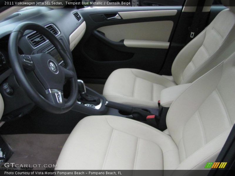 Tempest Blue Metallic / Cornsilk Beige 2011 Volkswagen Jetta SEL Sedan