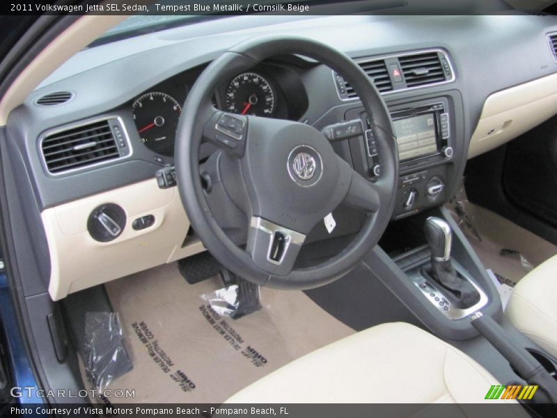Tempest Blue Metallic / Cornsilk Beige 2011 Volkswagen Jetta SEL Sedan