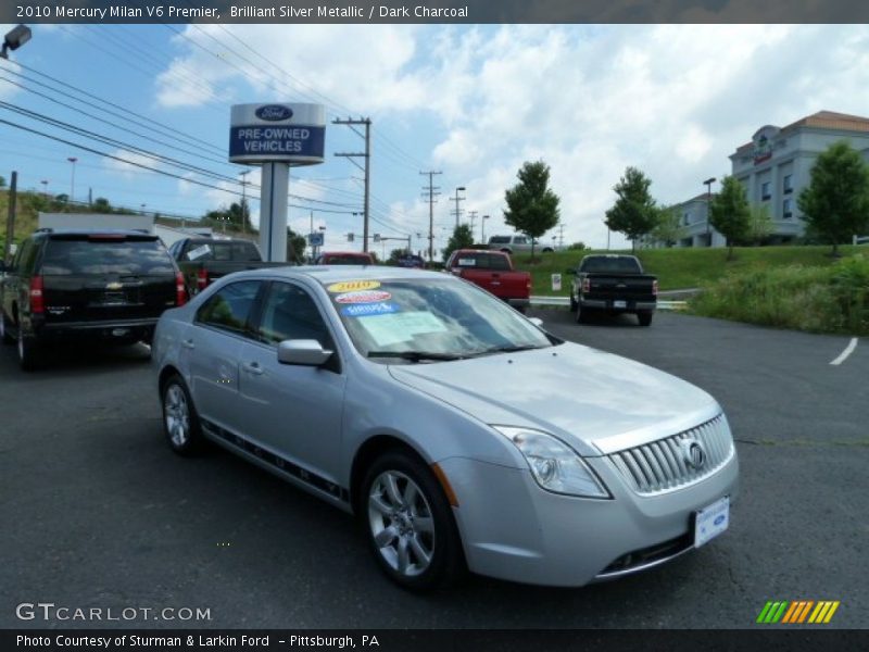 Brilliant Silver Metallic / Dark Charcoal 2010 Mercury Milan V6 Premier