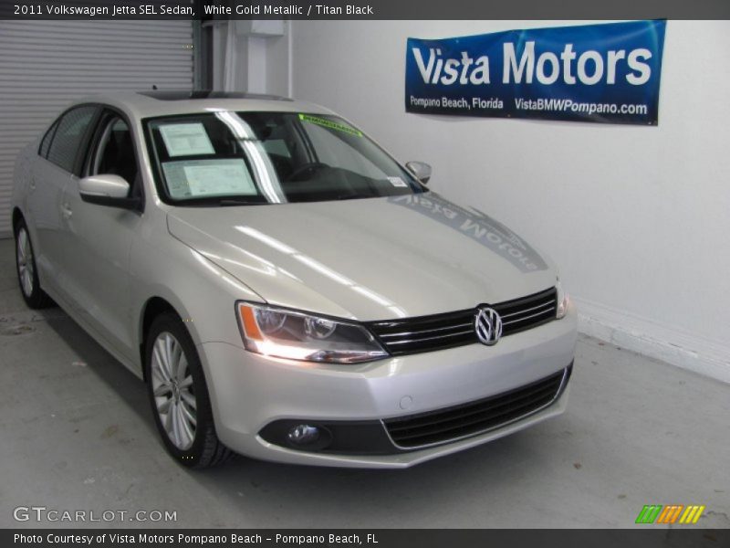 White Gold Metallic / Titan Black 2011 Volkswagen Jetta SEL Sedan