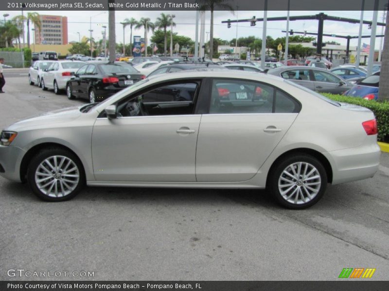 White Gold Metallic / Titan Black 2011 Volkswagen Jetta SEL Sedan