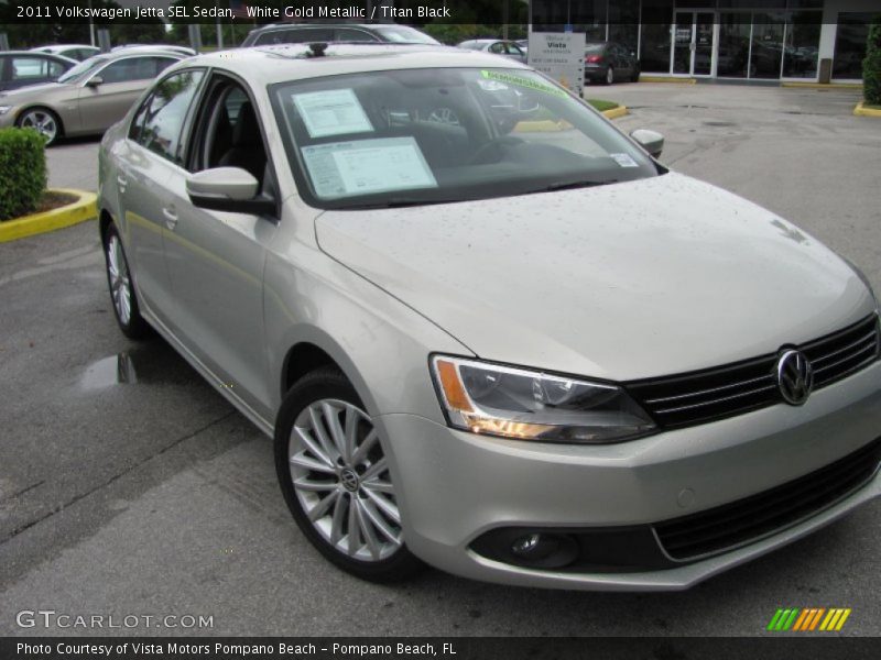 White Gold Metallic / Titan Black 2011 Volkswagen Jetta SEL Sedan