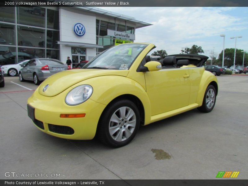 Sunflower Yellow / Black 2008 Volkswagen New Beetle S Convertible