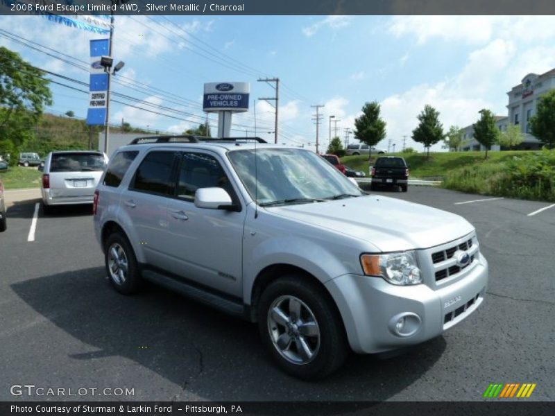 Silver Metallic / Charcoal 2008 Ford Escape Limited 4WD