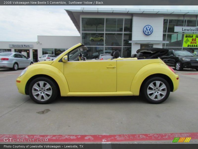 Sunflower Yellow / Black 2008 Volkswagen New Beetle S Convertible
