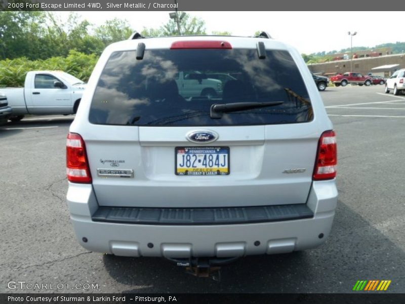 Silver Metallic / Charcoal 2008 Ford Escape Limited 4WD